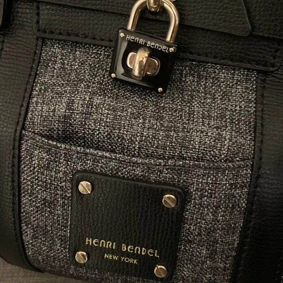 Henri Bendel Mini Jetsetter Black Canvas Multi - Picture 8 of 9